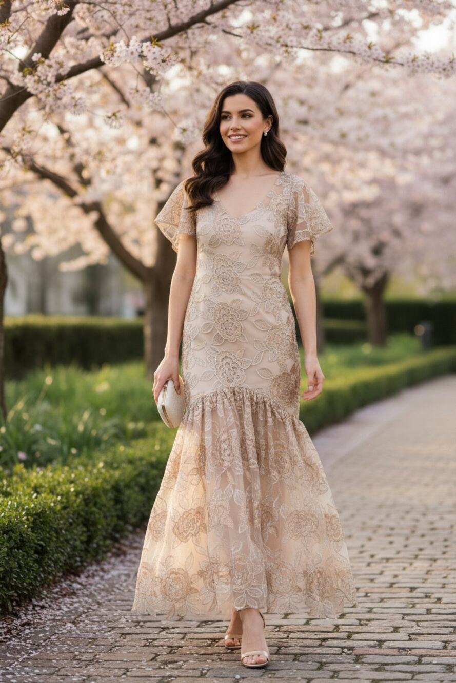 NEW MIKAEL AGHAL DRESS GOWN MOTHER OF THE BRIDE FORMAL EVENING BRIDESMAID